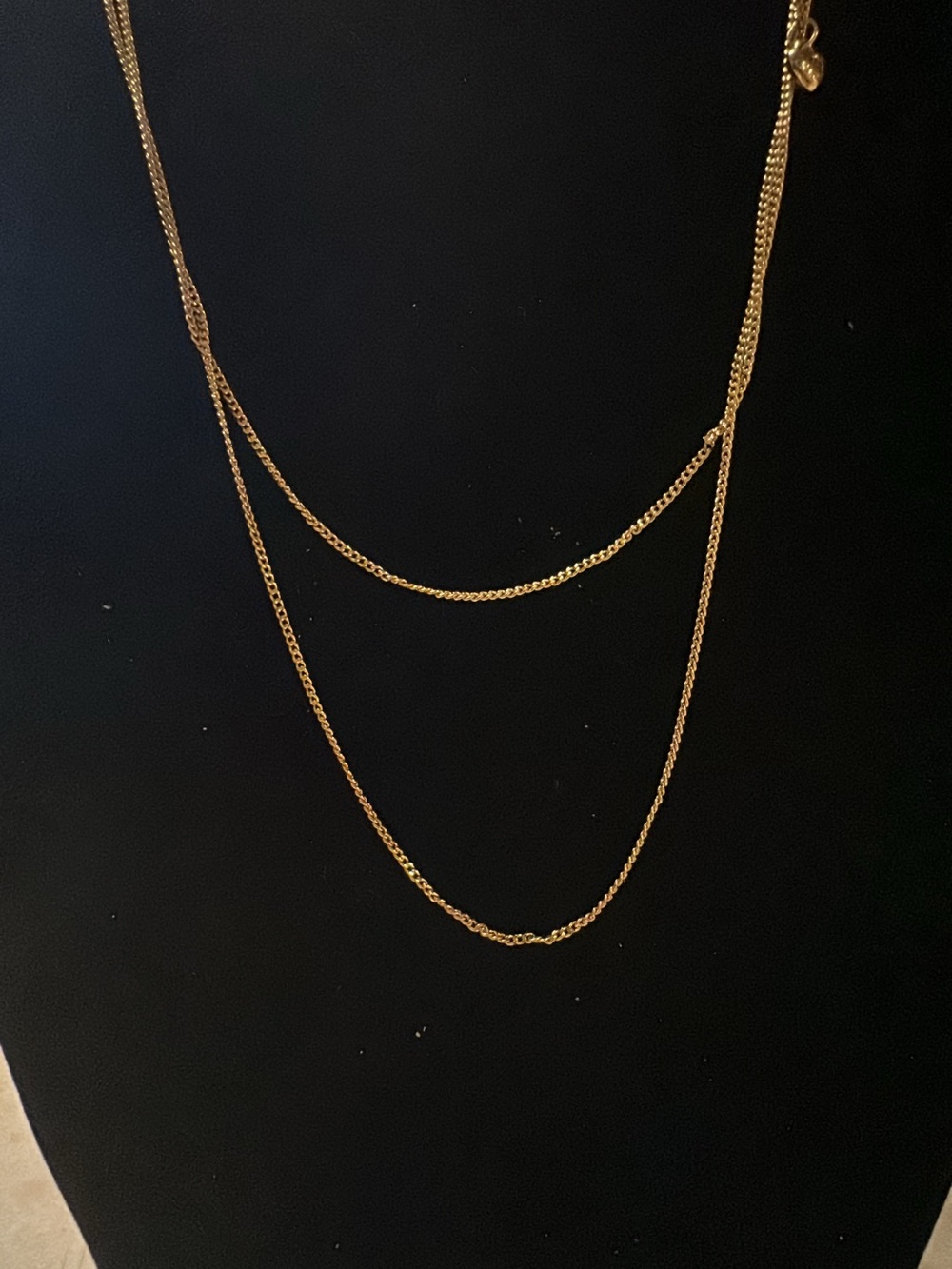 Brighton Gold Double-Layer dainty Women's Necklace - Elegant Layered Chain - Picture 5 of 11